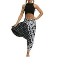 thumbnail image 1 of XIAOFFENN Wide Leg Yoga Pants For Women, Womens Baggy Harem Pant Elastic Waist Drop Crotch Pant Lightweight Cotton Casual Wide Leg Beach Yoga Pants Black Free Size, 1 of 7