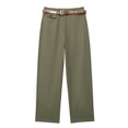thumbnail image 1 of XIAOFFENN Work Pants For Women, Women's Pants Cotton Bottomed Multicolor Slim Fit Temperament Zipper Middle Waist Elastic Pants, 1 of 2