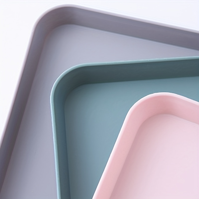 XIAOGZAHUOP Durable Plastic Serving Trays for Parties Reusable Fast