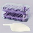 XIAOGZAHUOP EasyRelease Stackable Ice Cube Tray Set with Lid Dual