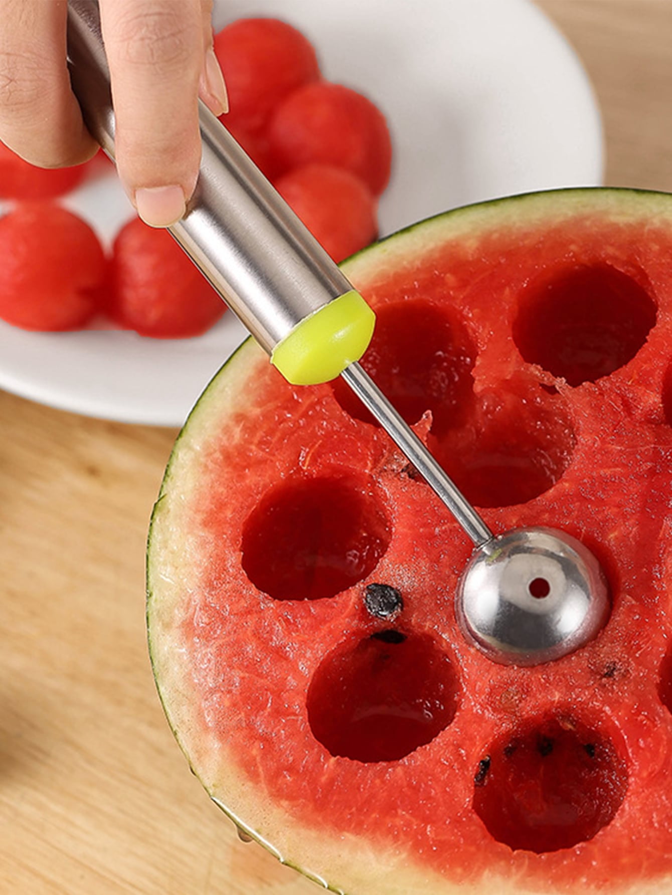 XIAOGZAHUOP Multifunctional Stainless Steel Watermelon Scoop