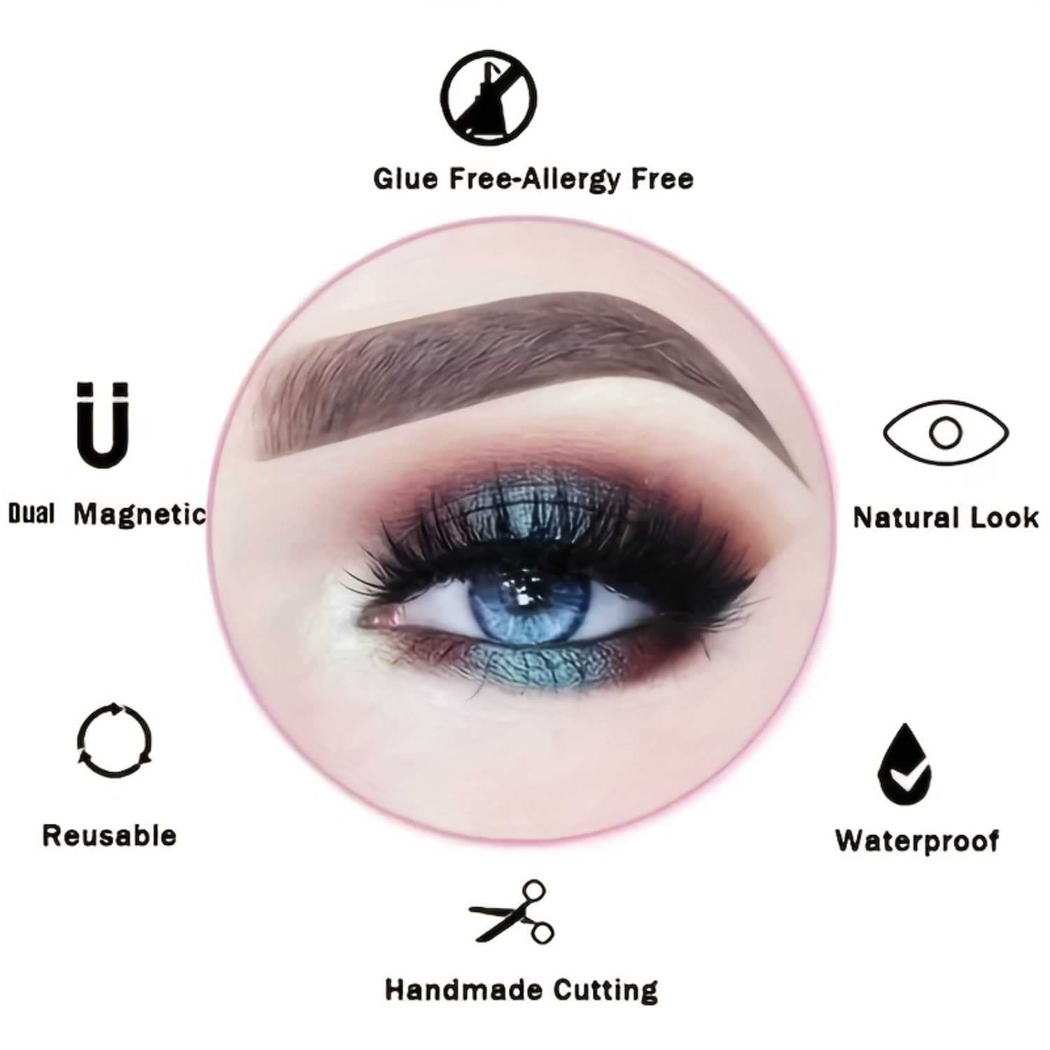 XIAOGZAHUOP Natural Look Unscented AllergyFree False Eyelashes with