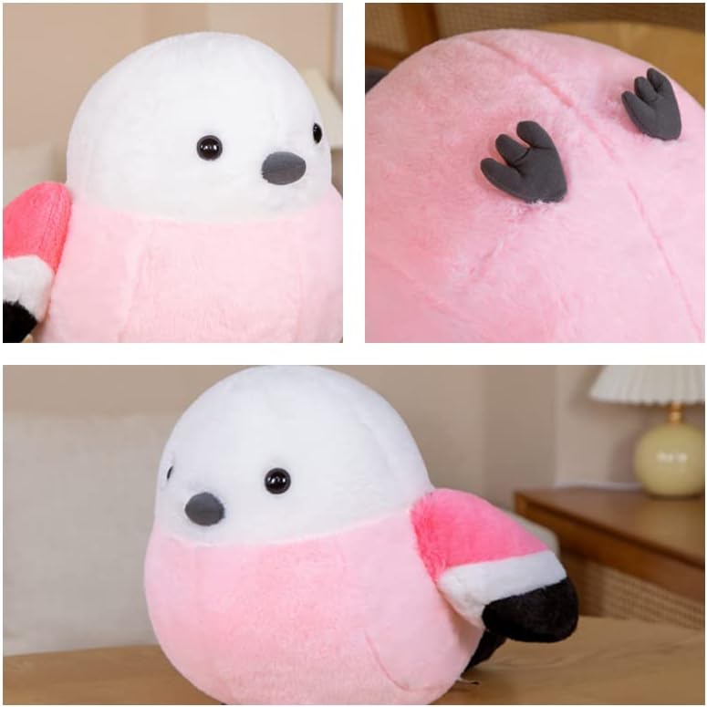 XIAOGZAHUOP Soft Huggable Pink Sparrow Plush Toy 15.7” Stuffed Animal