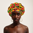 thumbnail image 1 of XIAOHUAGUA 2pcs set African Turban Head Scarf for Women Hairwrap Jersey Headwrap Beanie Cap Hat Bonnet Headbands Headwear, 1 of 5