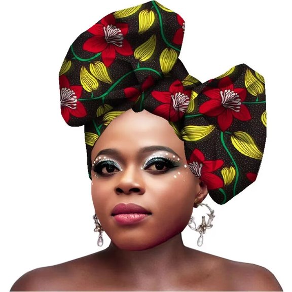 XIAOHUAGUA 50 * 180CM Traditional African Head Wraps for Women Print Headband Scarf Nigerian Gele Headtie Headscarf