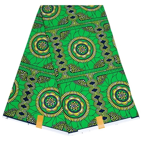 XIAOHUAGUA 6 Yards/Pcs African Fabric Ankara Fabric Tribal Print Fabric Dashiki Print Wax Fabric Polyester