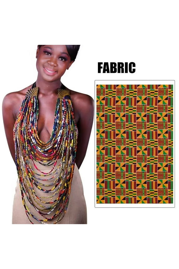 African Accessories For Women Bohemia Ankara Fabric Necklaces Rope Gift