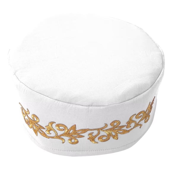 XIAOHUAGUA African Kufi Hat with Gold Embroidery Ankara Kufi Hats Men Hat Accessory Cap