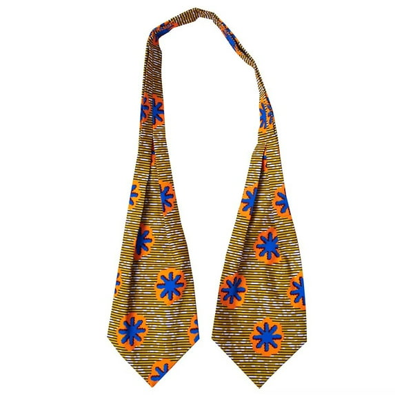 XIAOHUAGUA African Men's Kente Self-Tied Neck Cravat Tie Ascot Tie Formal Party Wedding Cravats Gift
