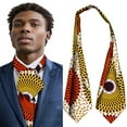 thumbnail image 1 of XIAOHUAGUA African Men's Kente Self-Tied Neck Cravat Tie Ascot Tie Formal Party Wedding Cravats Gift, 1 of 3