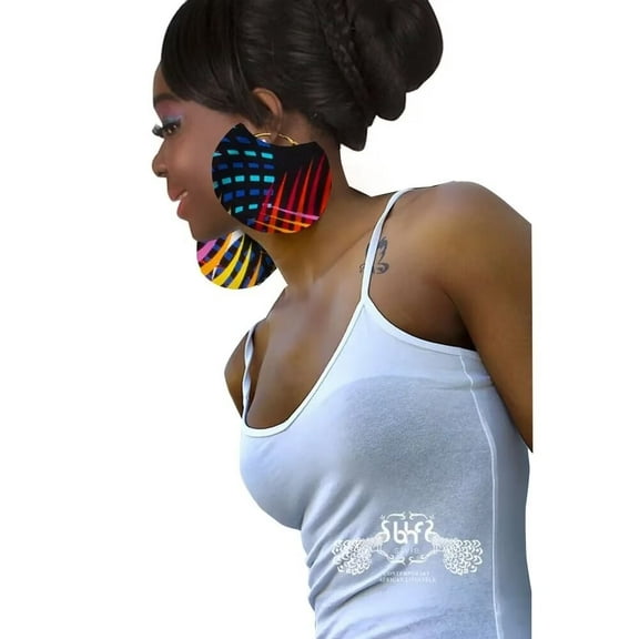 XIAOHUAGUA African Print Dangle Earrings Womens Geometric Ankara Jewelry Earrings