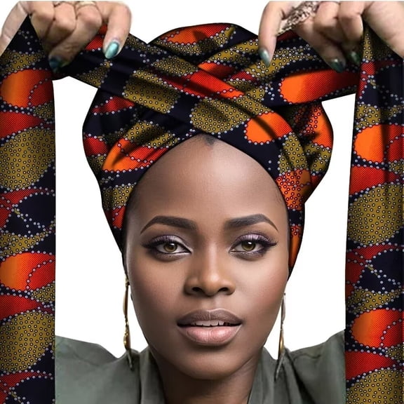XIAOHUAGUA African Print Hair Bonnet Turbans Head Scarf Headwraps for Women Sleeping Ankara Hair Wrap Cap