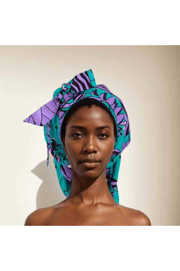 African Print Hair Bonnet Turbans Head Scarf Headwraps for Women Sleeping Ankara Scarf