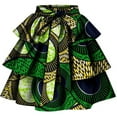 thumbnail image 1 of XIAOHUAGUA African Women Skirt Ankara Tradition Print Wax Patchwork Skirts Full Circle Skirt, 1 of 2
