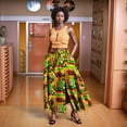 thumbnail image 1 of XIAOHUAGUA African Women Skirt with pocket and belt Elastic waist, 1 of 5