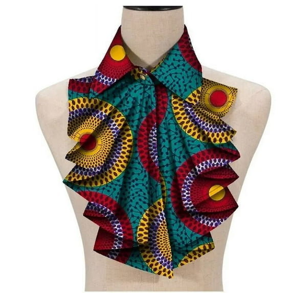 XIAOHUAGUA Fashion African Print Ankara Tie for Women Triangle Ankara Fabric Cravat Necklace Tie
