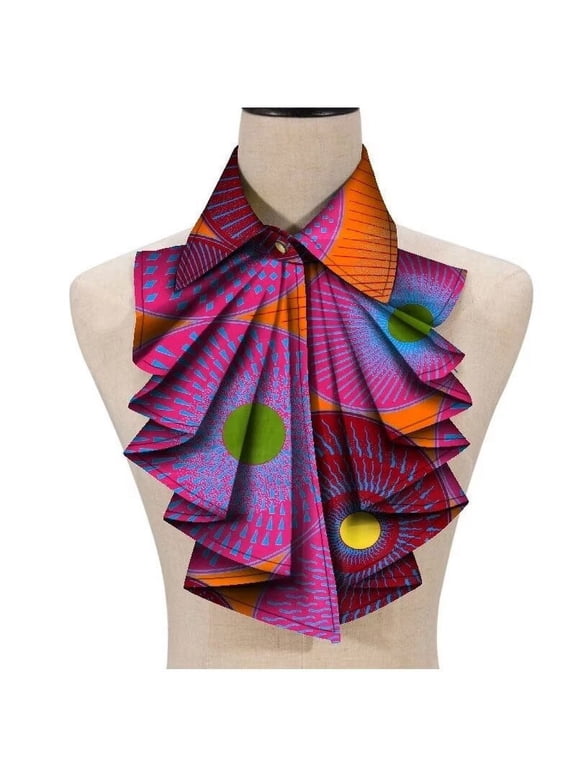 Fashion African Print Ankara Tie for Women Triangle Ankara Fabric Cravat Necklace Tie