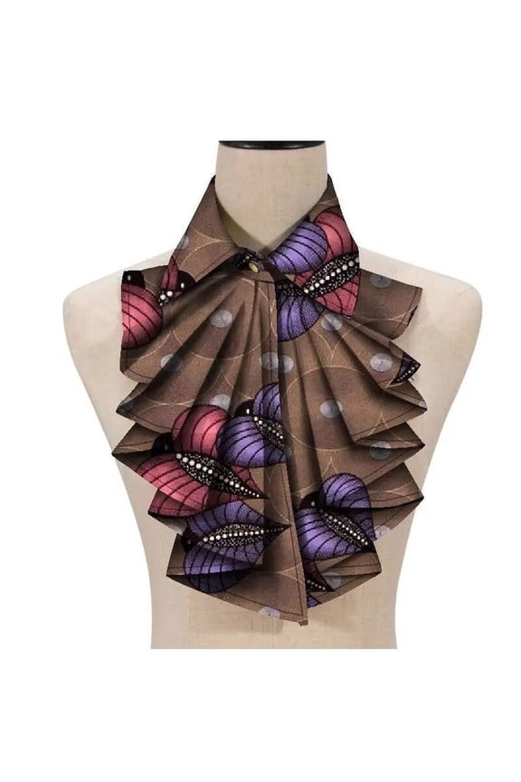 Fashion African Print Ankara Tie for Women Triangle Ankara Fabric Cravat Necklace Tie