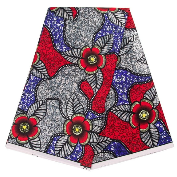 XIAOHUAGUA Shine 6 Yards/Pcs African Batik Fabric Ankara Wax Print Tribal Bronzing Gold Stamping Fabric Dashiki Polyester