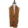 thumbnail image 1 of XIAOHUAGUA Traditional African Kente Scarf Print Unisex Tribal Scarf for Her Gift for Him, 1 of 5