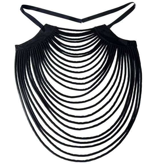 XIAOHUAGUA Women Handmade Necklaces Ankara Kente Necklace Long Multi Strand African Wax Collar