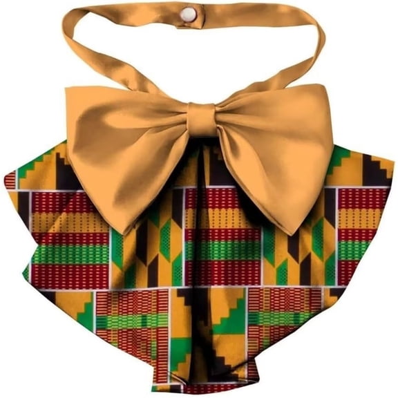 XIAOHUAGUA Women Handmade Pre-tied Bow Tie African Print Kente Bowties for Women Collar Ties Necktie