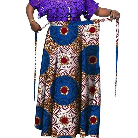 XIAOHUAGUA Women Traditional Mermaid Long Skirt Dress Africa Print Clothing Lady Women Loincloth