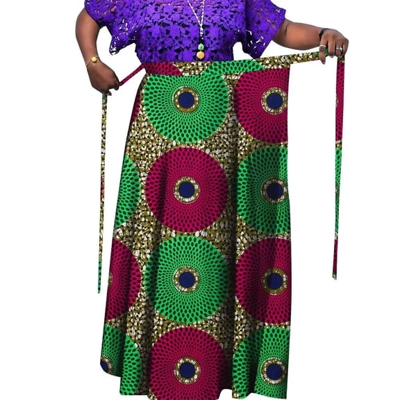 XIAOHUAGUA Women Traditional Mermaid Long Skirt Dress Africa Print Clothing Lady Women Loincloth