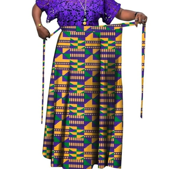 XIAOHUAGUA Women Traditional Mermaid Long Skirt Dress Africa Print Clothing Lady Women Loincloth