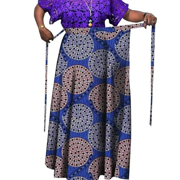 XIAOHUAGUA Women Traditional Mermaid Long Skirt Dress Africa Print Clothing Lady Women Loincloth