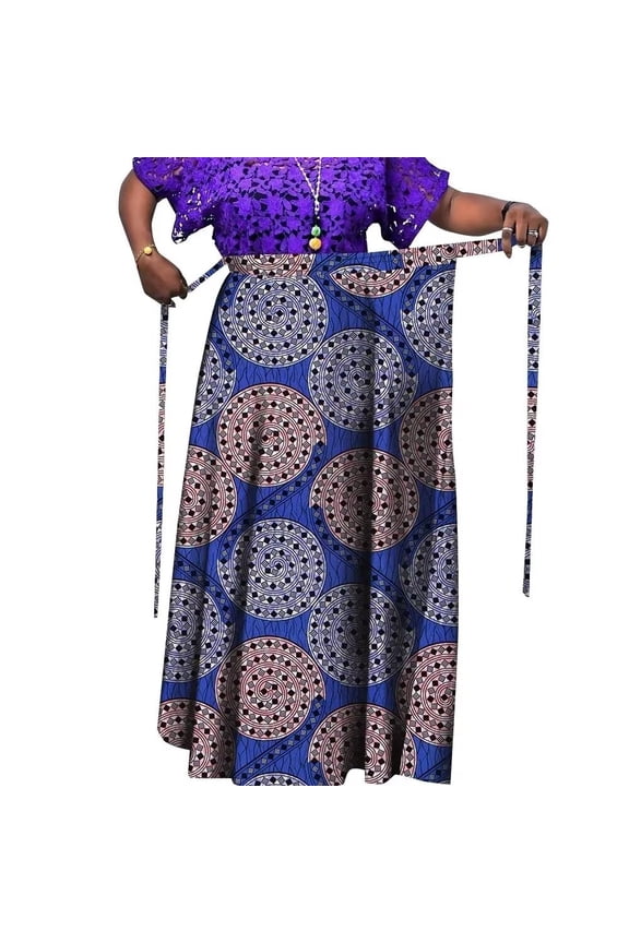 XIAOHUAGUA Women Traditional Mermaid Long Skirt Dress Africa Print Clothing Lady Women Loincloth