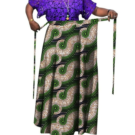 XIAOHUAGUA Women Traditional Mermaid Long Skirt Dress Africa Print Clothing Lady Women Loincloth