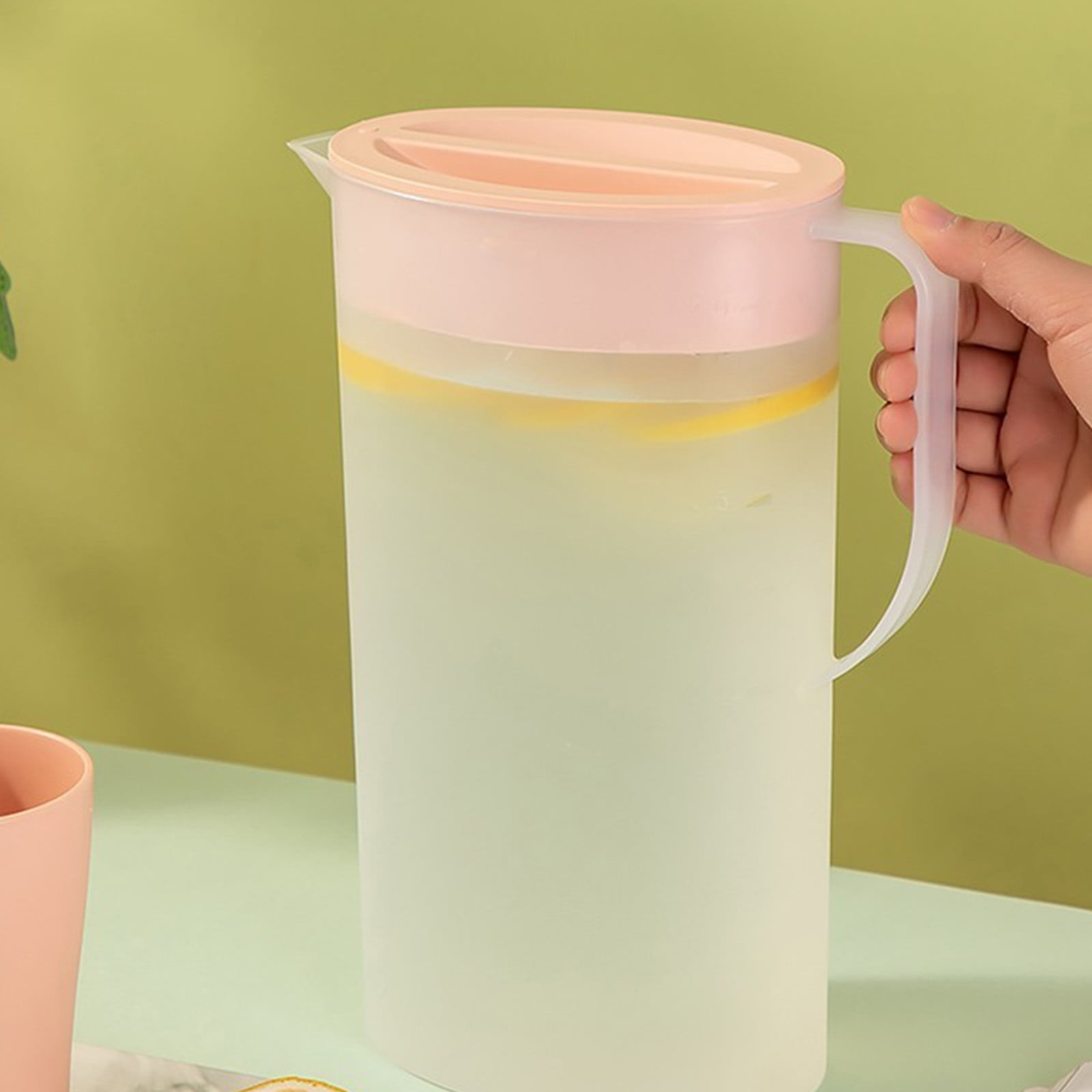 BPFY 1 Gallon Clear Plastic Pitcher With Lid, 2 Pack - 4 Liter Iced Tea/Lemonade Pitcher, Wide Mouth - View #7