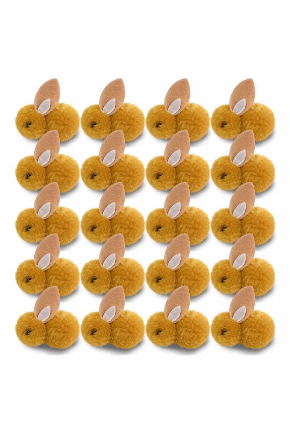 XIAOLE 20 Pcs Mini Plush Easter Bunny Animals Ornament, Miniature Stuffed Rabbit, Soft Tiny Stuffed Animals Easter Bunnies Plush Rabbit For Easter Decorations, Diy Hair Clips