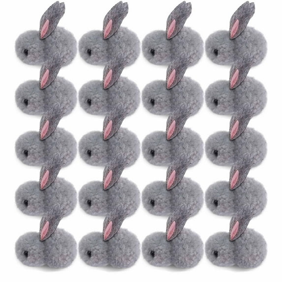 XIAOLE 20 Pcs Mini Plush Easter Bunny Animals Ornament, Miniature Stuffed Rabbit, Soft Tiny Stuffed Animals Easter Bunnies Plush Rabbit For Easter Decorations, Diy Hair Clips