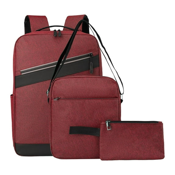XIAOLE 3 PCS Backpack Set for Women Men, 16.1 inch Laptop Back Pack for High School and College Students with USB Charging Port, Large Computer Bookbag (Include Shoulder Bag and Handbags )