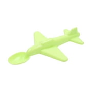 XIAOLE Airplane Spoons for Kids, Safe Airplane Children's Spoons, Creative Small Spoons Dishwasher Safe Eco Friendly Spoons, Portable Tableware for Kids Baby Utensils (Green)