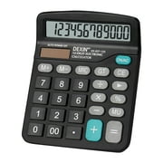 XIAOLE Basic Standard Calculators, Mini Digital Desktop Calculator with 8-Digit LCD Display, Battery Solar Power Smart Calculator Pocket Size for Home School for Kids (Black)