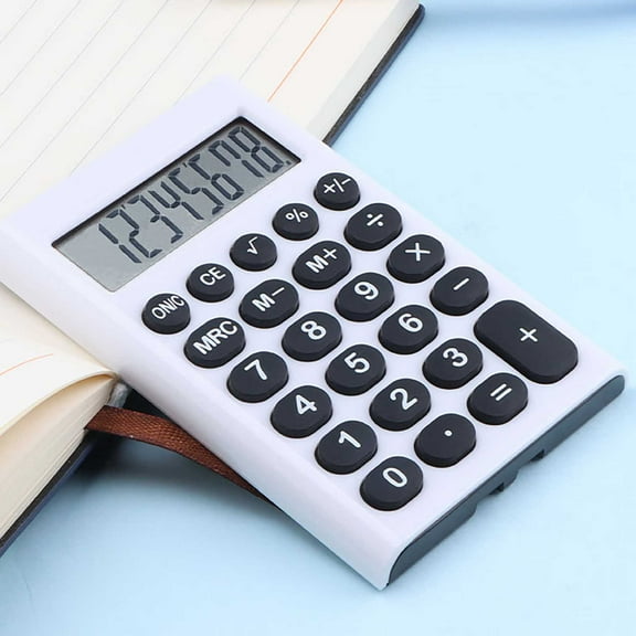 XIAOLE Basic Standard Calculators,Small Digital Desktop Calculator,With 10-Digit Lcd Display, Battery Solar Power Smart Calculator,For Children'S School Office Standard Functions,White