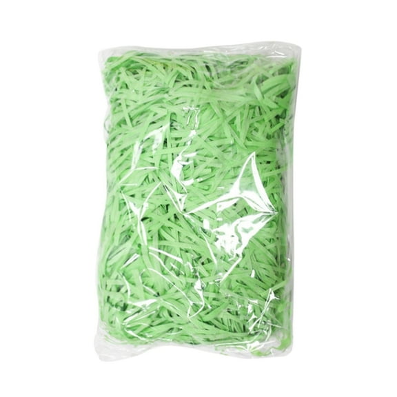 XIAOLE Basket Grass, Christmas Wedding Eastergift Box Wrapping Packing Filling ,Recyclable Diy Craft Basket Shred Confetti Raffia Paper Filler Party Decoration (100g 3.53oz ) Green