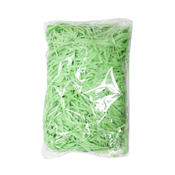 XIAOLE Basket Grass,Crinkle Cut Tissue Paper, Recyclable DIY Craft Shred Confetti Raffia Paper Filler, For Easter Wedding Christmas Gift Box Wrapping Packing Filling (100g 3.53oz) Green