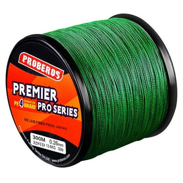 XIAOLE Braided Fishing Line, 4-300m (Color Coded) , 4-300m Fishing Line Pe Woven Strong Horse Fishing Line 2.5/30lb, Abrasion Resistant， Zero Stretch, Multiple Colors, Green