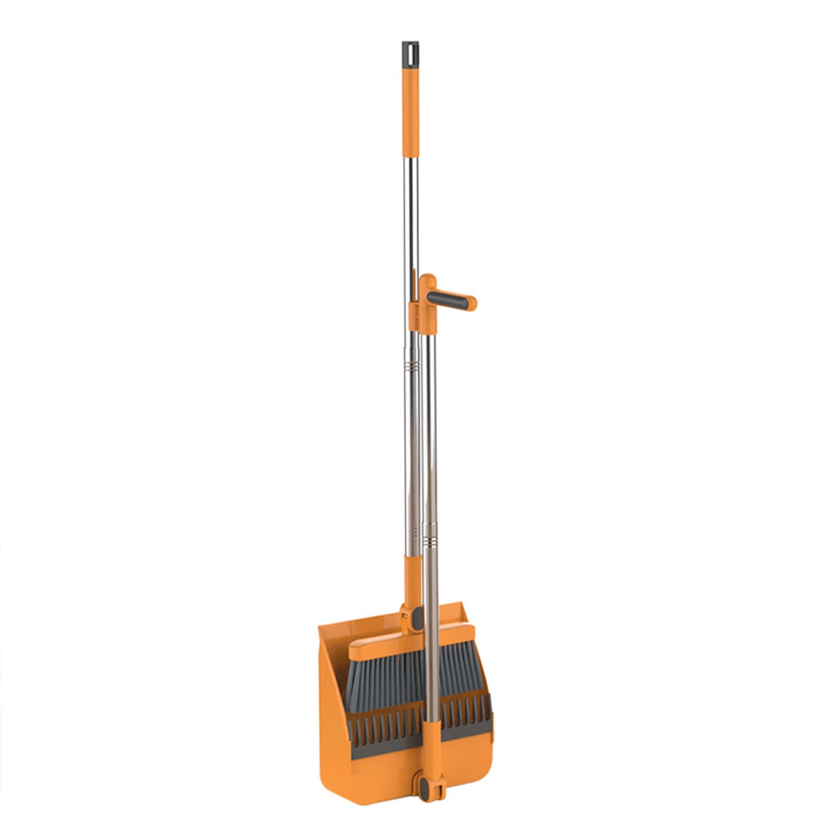 Broom & Dustpan Set - Short Handle, Stand-Up Design