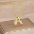 thumbnail image 1 of XIAOLE Bubble Letter Necklace Gold, Gold Balloon Initial Letter Necklace for Women, Gold Plated Dainty Personalized Puffy Chunky Gold Necklaces,Valentine's Day Gifts For Mom wife Necklace, 1 of 2