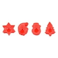 thumbnail image 1 of XIAOLE Christmas Themed Cookie Cake Molds Set, Plastic Spring Biscuits Pastry Cutter Set 3d Cookie Cake Plunger Cutter Baking Mould, 4 Pack Home Kitchens Christmas Cookie Molds， Red, 1 of 6
