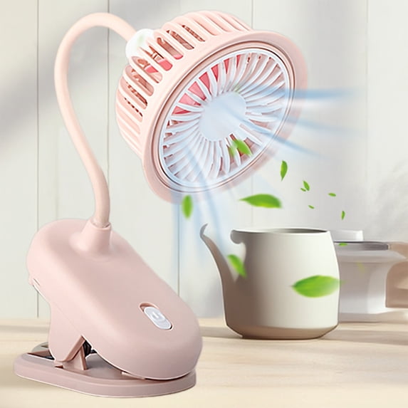 XIAOLE Clip On Fan Usb Battery Operated Desk Clip Fan 360 Degree Rotation, Baby Stroller Fan Rechargeable Personal Fan Flexible Neck 3 Speeds,Great For Beach Car,Camping,Dorm Bed,Office