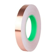 XIAOLE Copper Tape 10mm X 20m Double Conductive Metal Foil Adhesive Tape, For Shielding, Diy Crafts, Grounding, Stained Glass, Solder Paper Circuit, Guitar Interference Shield, Duct Wrap