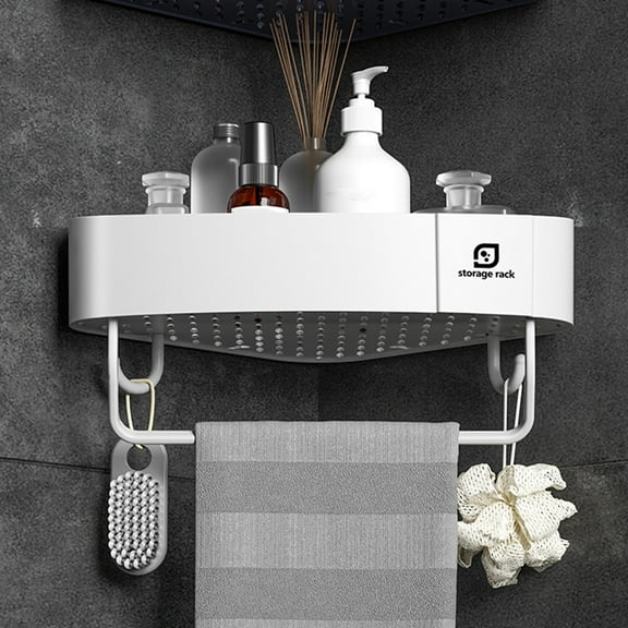 XIAOLE Corner Bathroom Organizer,1tier Corner Shelf Organizer Bathroom Counter, Corner Bathroom Sink Organizer Countertop,Corner Vanity Shelf Makeup Storage Perfume Tray