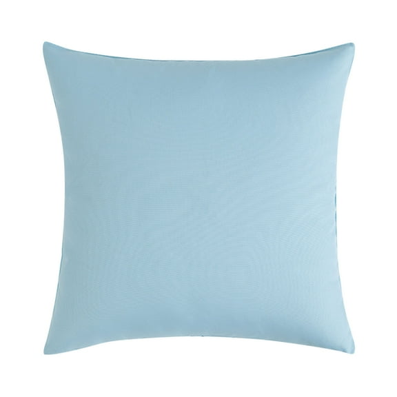 XIAOLE Decorative Outdoor Waterproof Throw Pillow Covers, Square Garden Cushion Cases for Patio, Couch, Tent and Sofa, 18 x 18 Inches (Light Blue)