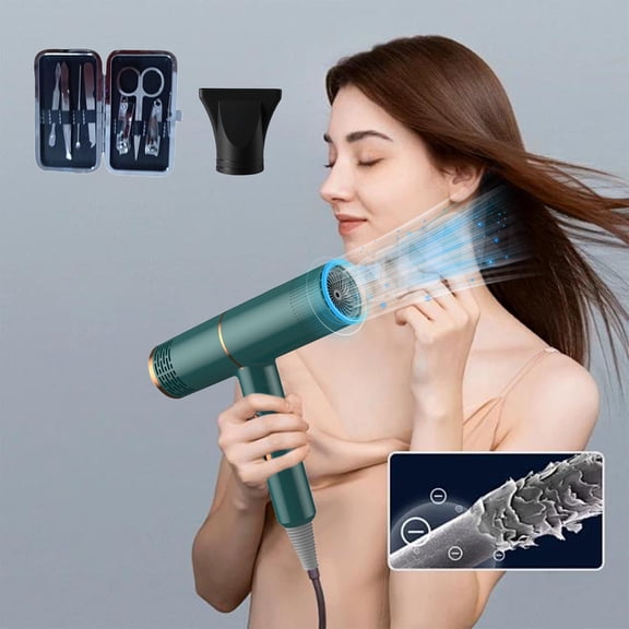 XIAOLE Electric Hair Dryer, 3 In 1 Multi-Color High-Power Electric Hair Dryer, With Manicure 7-Piece Set , 3 Speeds & 3 Temperature Hair Dryer Salon Ionic Hair Dryer,For Home, Travel
